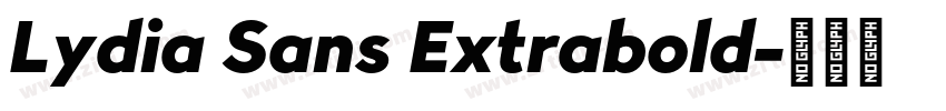 Lydia Sans Extrabold字体转换